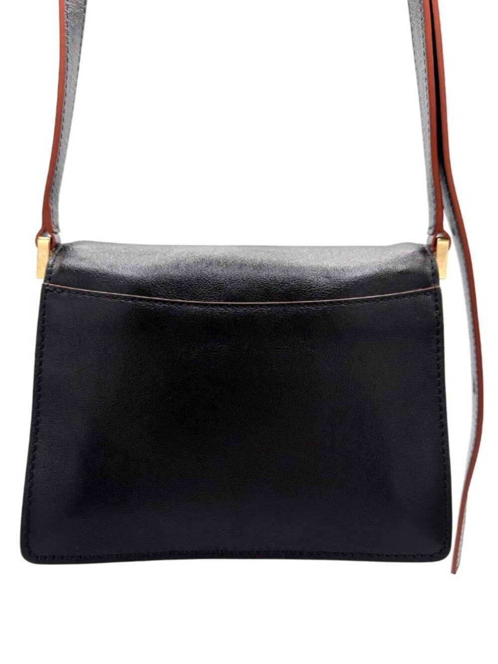 Marni Mini Trunk Bag Black Leather Crossbody Gold Hardware NWOT - Picture 3 of 13